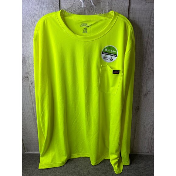 Dickies Other - Dickies Genuine Mens Size 3XL Long Sleeve Neon Yellow Shirt Moisture Wicking